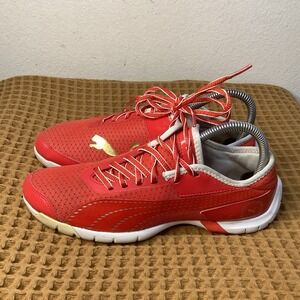 Puma Speed Cat Women's Sz 8 Red White Low Profile Mesh Sneakers Y2k Style